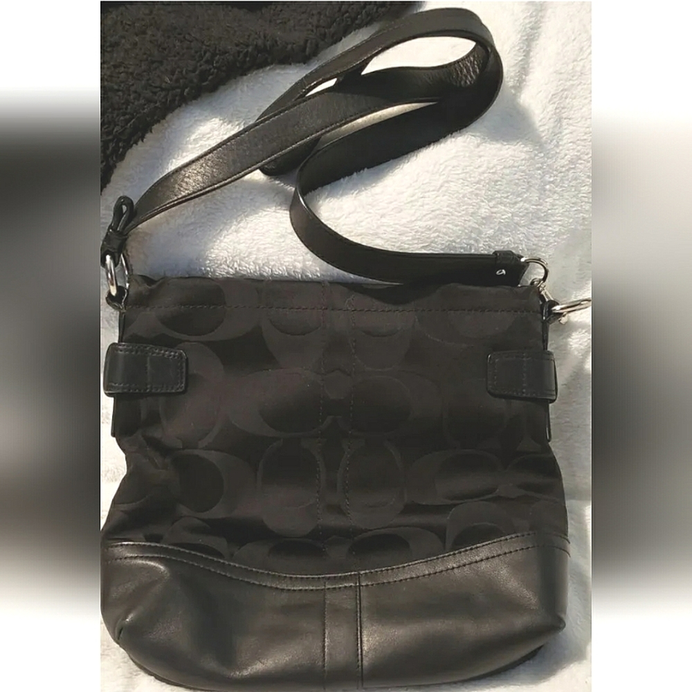 Coach No. K1173-F18862 Signature Black Canvas/Leather